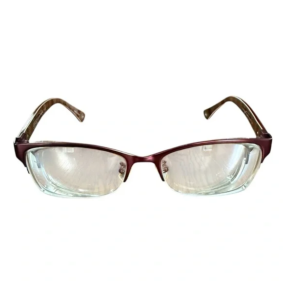 Coach Burgundy Women's Glasses W/Coach Case - Picture 2 of 9